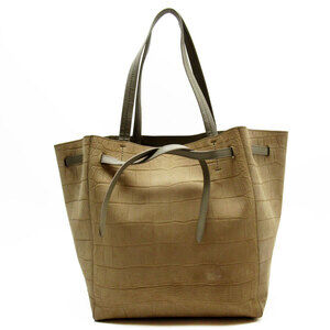 Celine Cabas Phantom Leather Handbag Brown